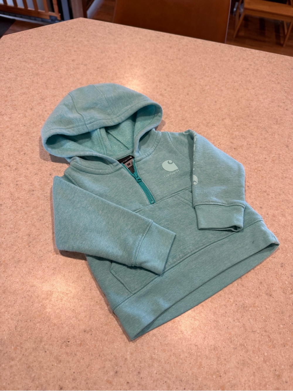 Carhartt Baby Teal Hooded Pullover Sweatshirt